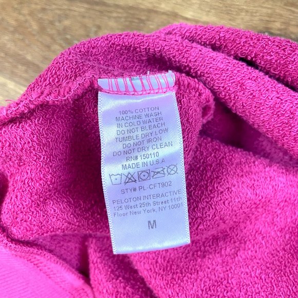 Peloton Womens M Pink Logo Everyday Oversized Crewneck Sweatshirt Pull Over New - Picture 3 of 9